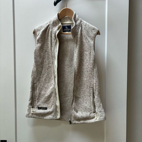 Simply Southern cream and tan woven vest woman’s size M - Picture 2 of 6